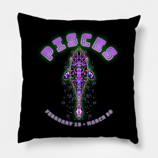 Pisces 6b Black Pillow