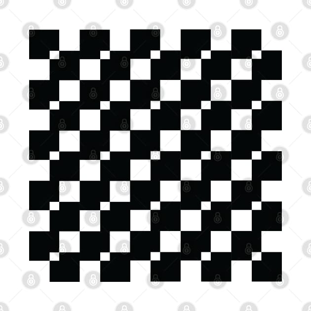 Black and White Midcentury Modern Checkerboard by Stonework Design Studio