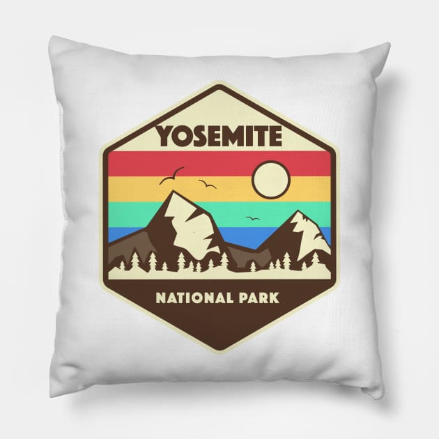 Yosemite National Park Pillow by roamfree