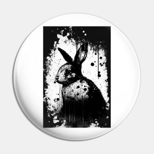 Ink Bunny Painting Pin