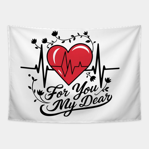 Romantic heartbeat for you heart beat lover Tapestry by Spaceboyishere