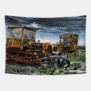 2 Dozers Tapestry