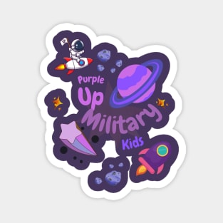 purple up for military kids astronaut child Magnet