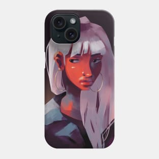 Lady in orange Phone Case