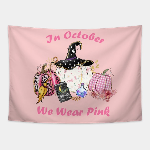 In October We Wear Pink Tapestry by Myartstor 