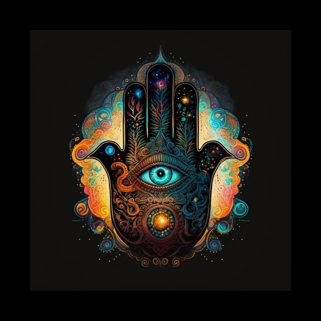 Trippy Hamsa by taoistviking