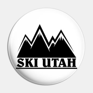 Ski Utah Mountain Outline Pin