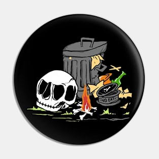 Recycle skull deat Pin