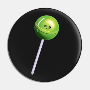 Cute Lollipop - Green Sticker and other products. Pin