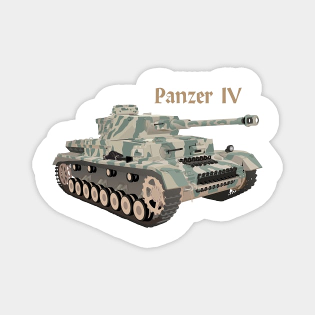 Panzer IV German WW2 Battle Tank Magnet by NorseTech