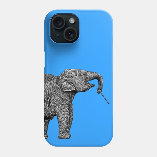 Baby Asian elephant Phone Case by lorendowding