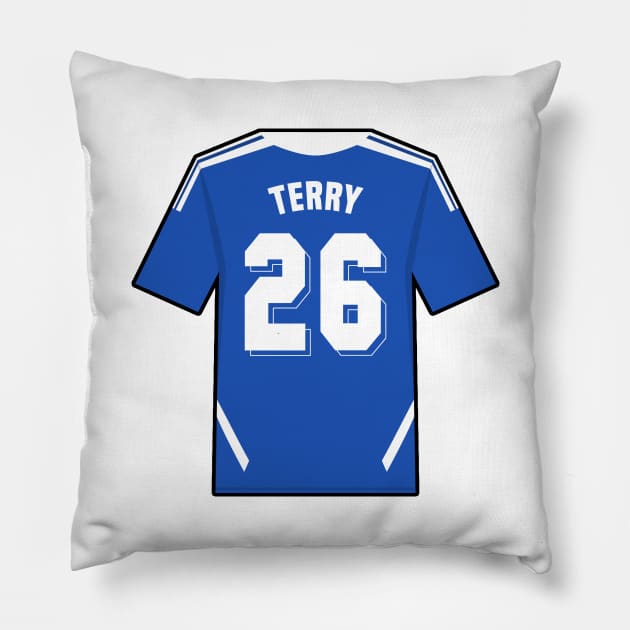 John Terry Chelsea 11/12 UCL Winner Jersey Pillow by Footscore