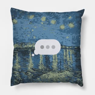 Starry Night Typing Bubble Pillow