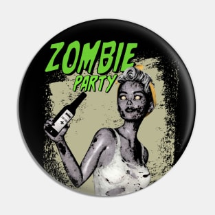 Zombie Party Pin