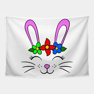 Laughing bunny face Tapestry