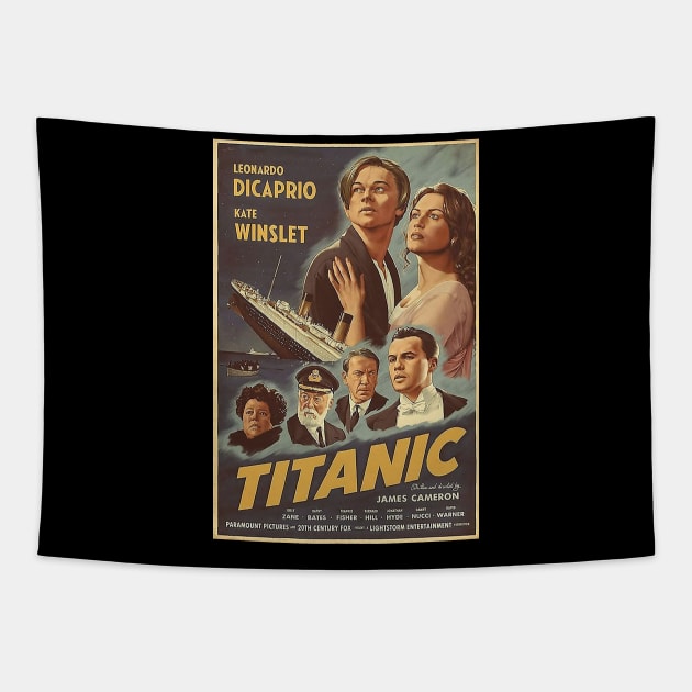 Classic Poster Titanic Movie Tapestry by Pop Laris Manis