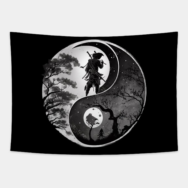 Yin-Yang Art Tapestry by Omartista64