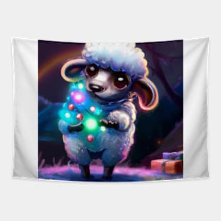 Cute Sheep Drawing Tapestry