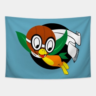 Orange Bird Pilot Tapestry