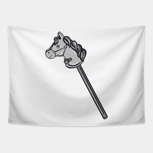 Black And White Horse Stick Tapestry