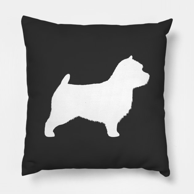 Norwich Terrier Silhouette Pillow by Coffee Squirrel