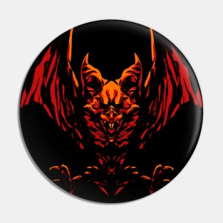 Red vampire bat Pin