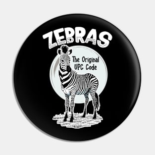 Zebras - The Original UPC Code Pin