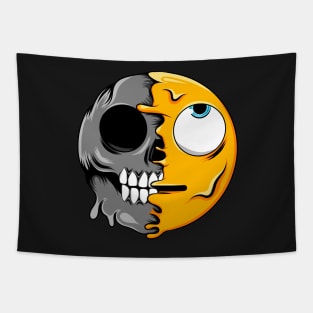 Rolling Eyes Zombie Emoji Tapestry