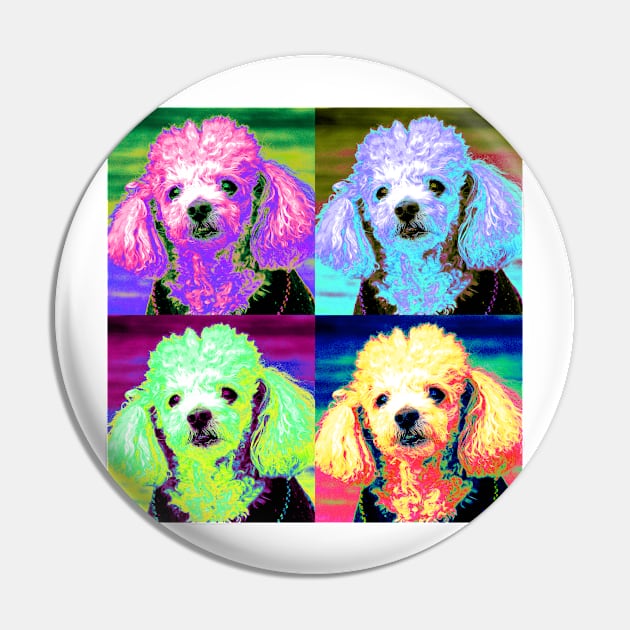 Toy Poodle Pop Art Pin by Naves