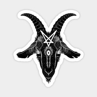 Satanic goat head with pentagram Magnet