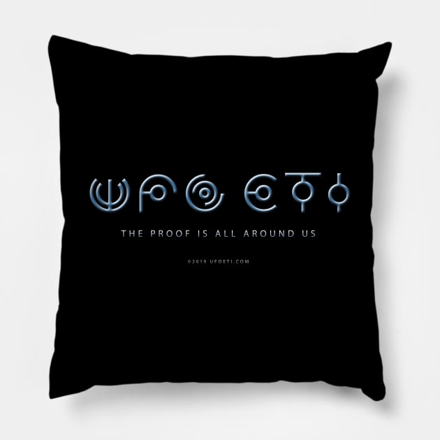 UFO ETI LOGO Pillow by AME_Studios