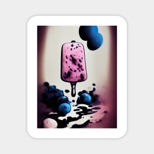 Delicious blueberry ice cream Magnet