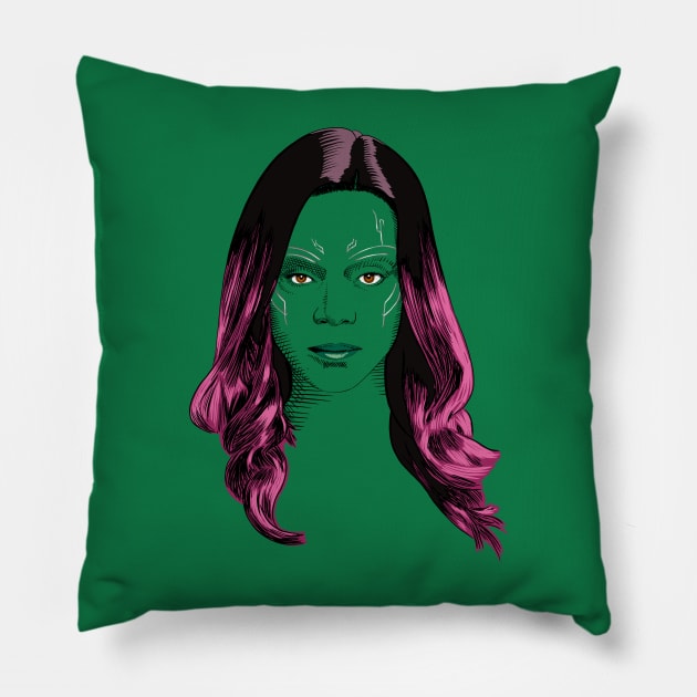 Gamora Pillow by @johnnehill