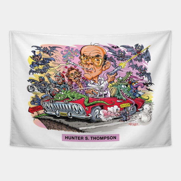 Hunter S. Thompson Tapestry by PLAYDIGITAL2020