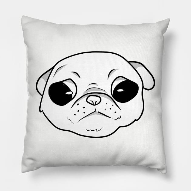 Depression Doggo Pillow by MurderBeanArt