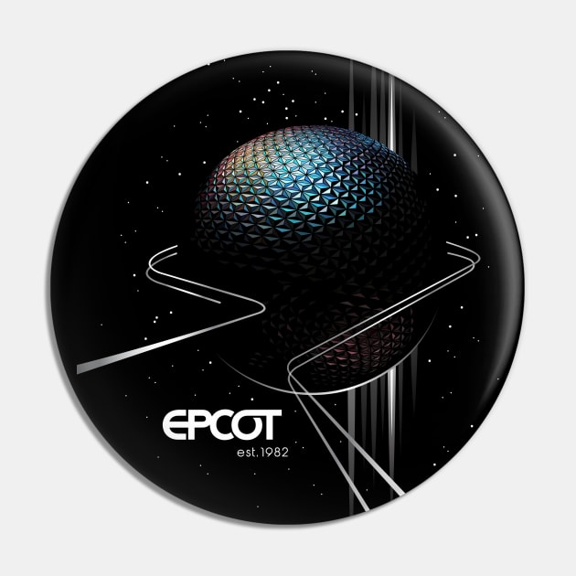 EPCOT Spaceship Earth Shirt Design - Front Design for Dark Shirts Pin by Blake Dumesnil Designs