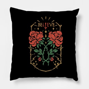 Believe Roses Pillow