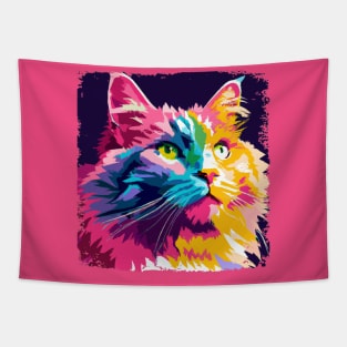 Norwegian Forest Cat Pop Art - Cat Lover Gift Tapestry