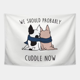 Cuddle Now - Frenchie Tapestry