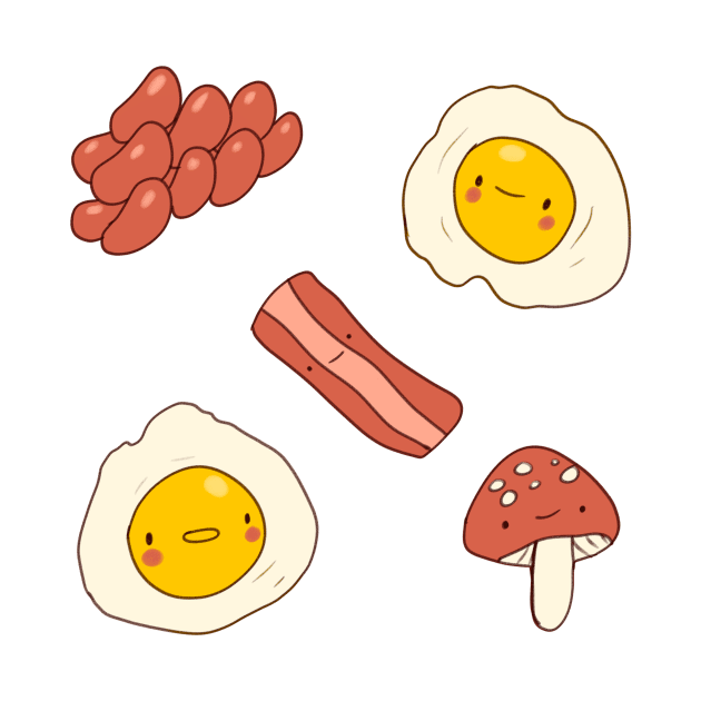 English breakfast illustration by Mayarart