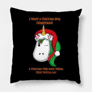 UNICORN SANTA Pillow