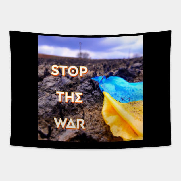 Stop the War on Ukraine Tapestry by AngelFire Designs