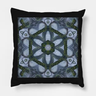 Abstract Sci-fi bio-tech Kaleidoscope pattern (Seamless) 2 Pillow