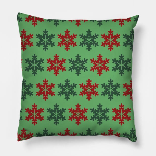 Snowflake Pattern #01 (Christmas) Pillow by Hanzo