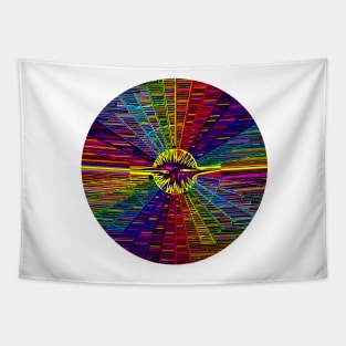 Psychedelic Abstract colourful work 260 Crest Tapestry