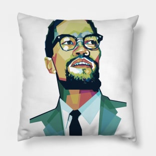 Malcolm X WPAP Pillow