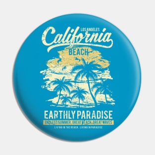 Sunny, California Beach, Paradise, LA Pin