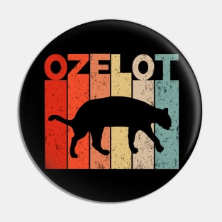 cute ocelot design art animal style retro vintage Pin