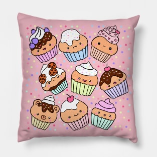 Cute cupcake illustration Pillow