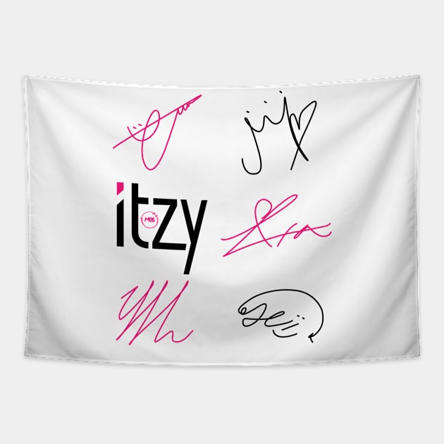 Design with the signatures of itzy Tapestry by MBSdesing 